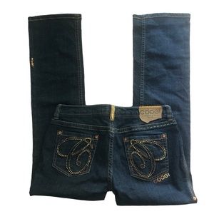 COOGI Women’s Dark Wash Thick Stitch Jeans O6
